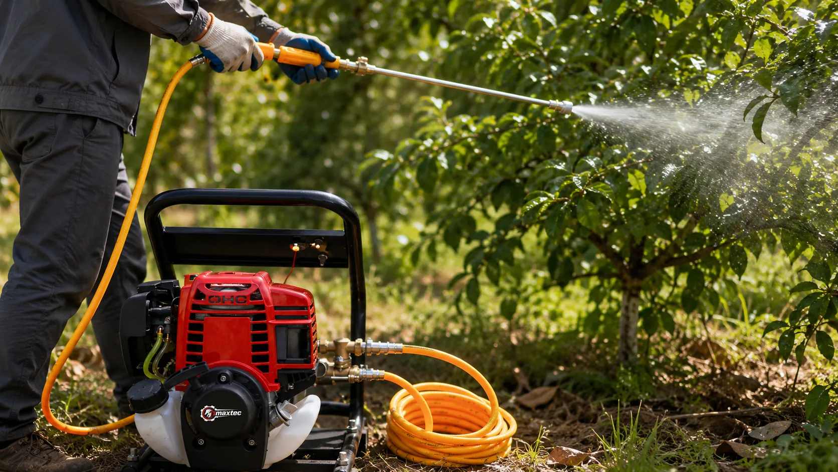 Why Does a Gasoline Power Sprayer Lose Pressure While Spraying?