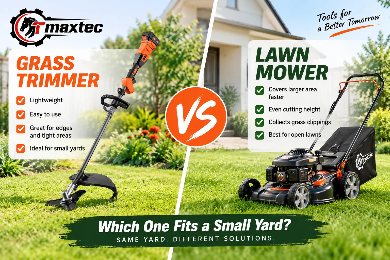 Grass Trimmer vs Lawn Mower: Which One Fits a Small Yard?