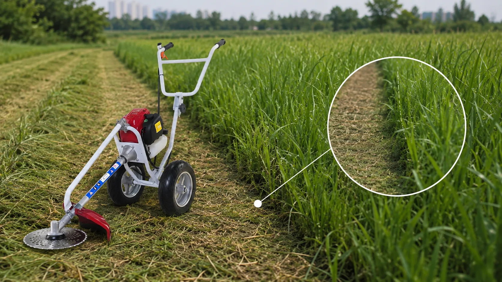 Why Does a Wheeled Brush Cutter Leave Strips of Uncut Grass?