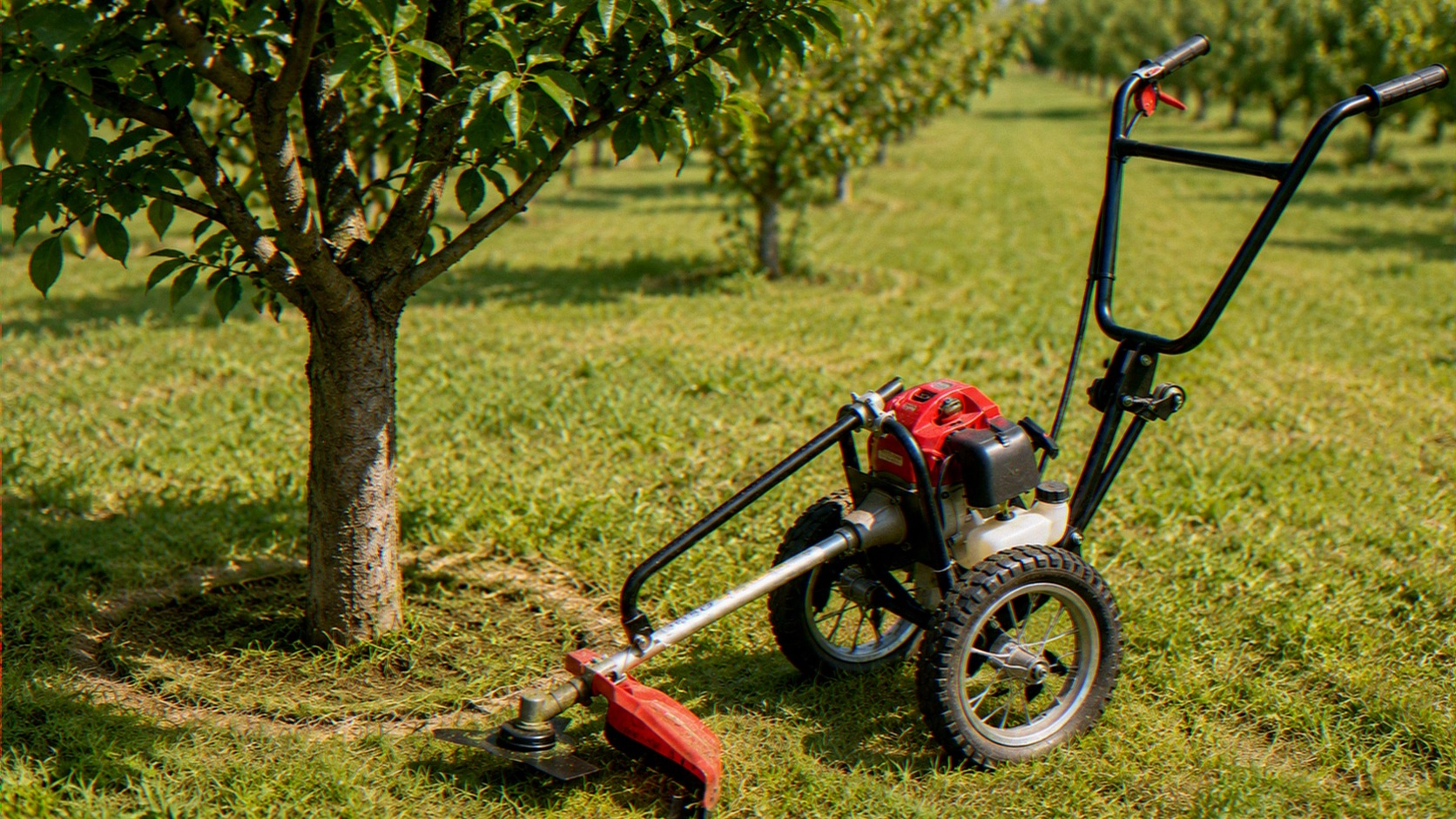 How to Avoid Tree Bark Damage With a Wheeled Brush Cutter