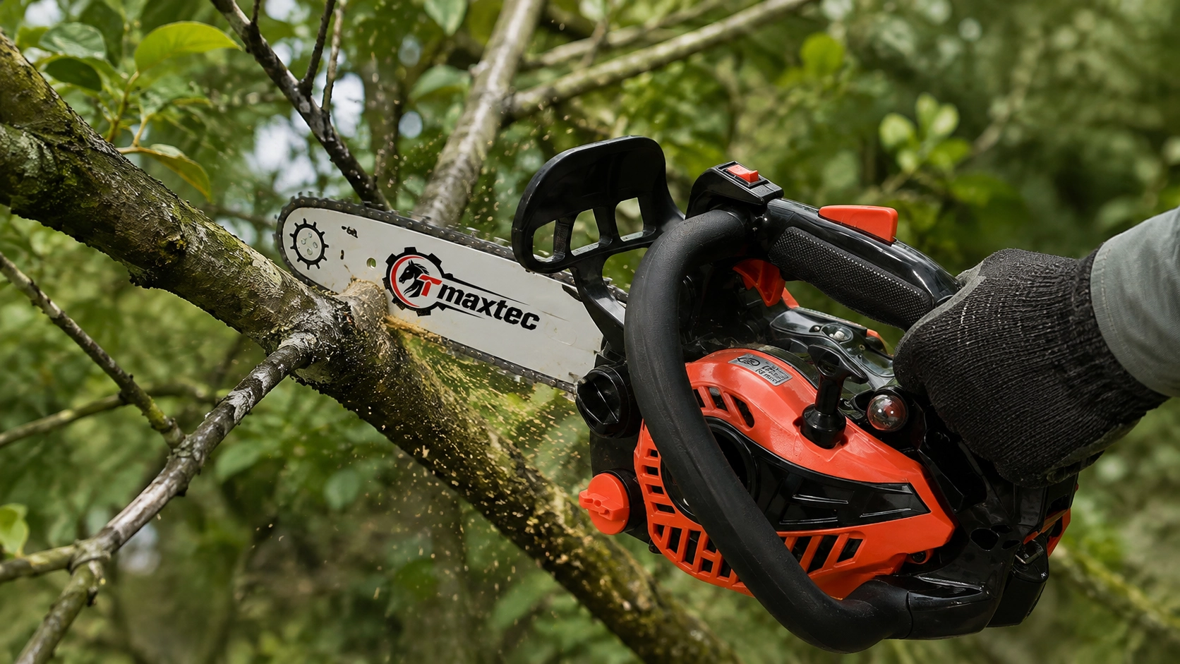 Why Does a Small Chainsaw Kick Back When Pruning Branches?