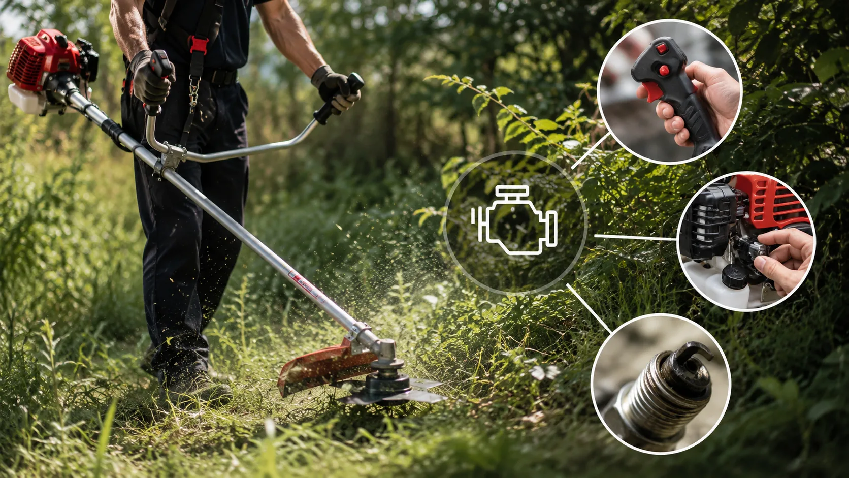 Brush Cutter Starts but Dies on Throttle: What to Check